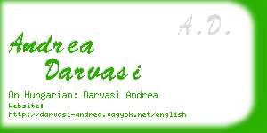 andrea darvasi business card